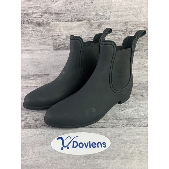 Jeffrey Campbell Womens Size 8 Black Rubber Chelsea Boots - Picture 1 of 5